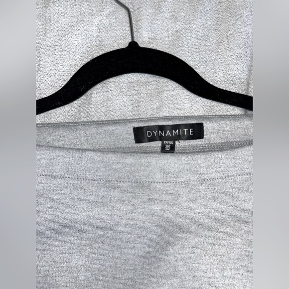 Dynamite Boat Neck Heather Grey Dress - Picture 2 of 3